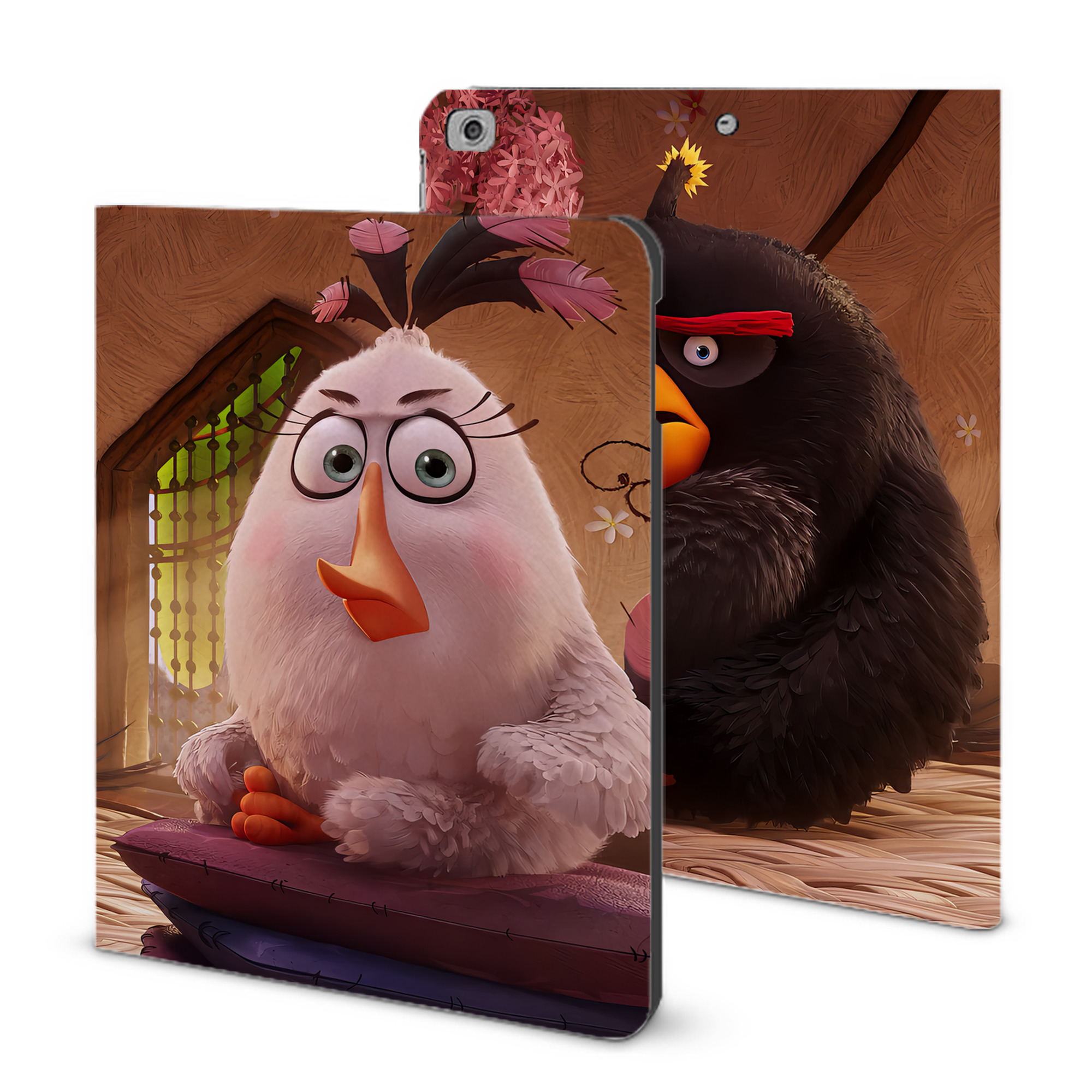 （画像用） Angry Birds アングリーバード IPad ケース ブック型 PUレザー TPU 耐衝撃 軽量 薄型 ペン収納なし 全面保護 IPad 各モデル対応